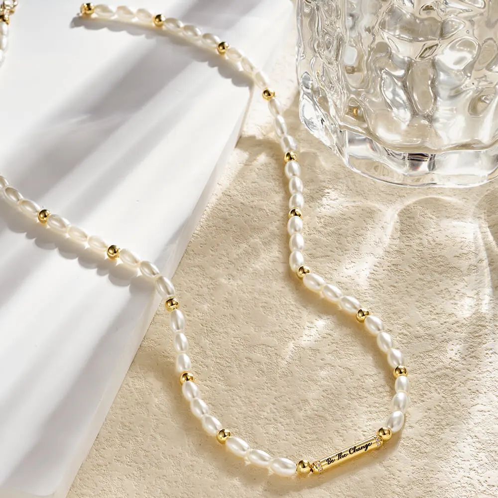 Be The Change Pearl Necklace