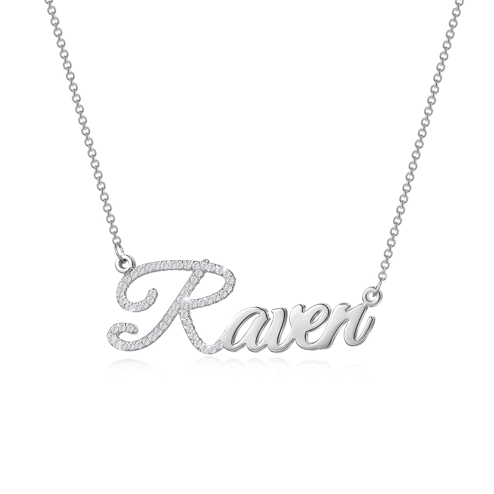 Personalized Name Necklace With Diamond