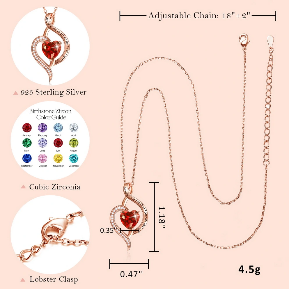 KissYan Birthstone Necklaces for Women