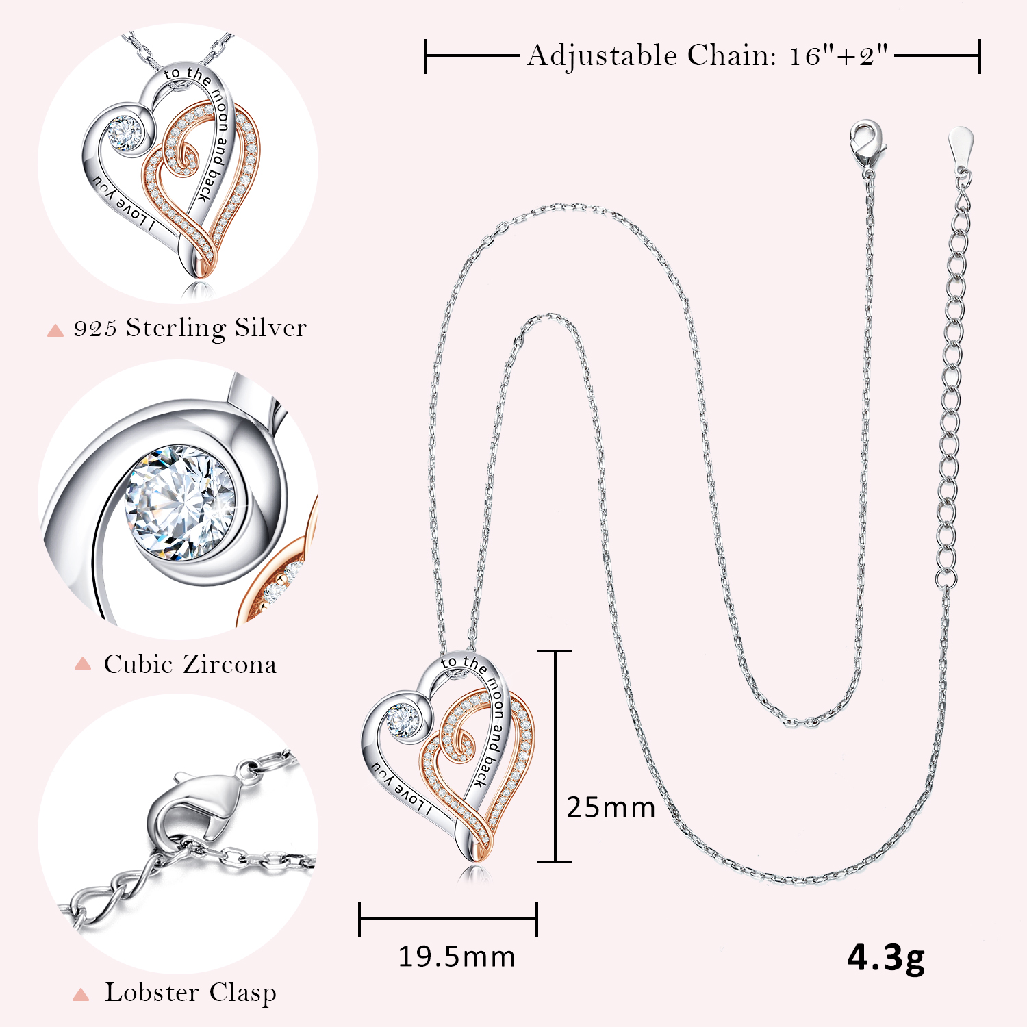 joycenamenecklace Double Heart Necklace 