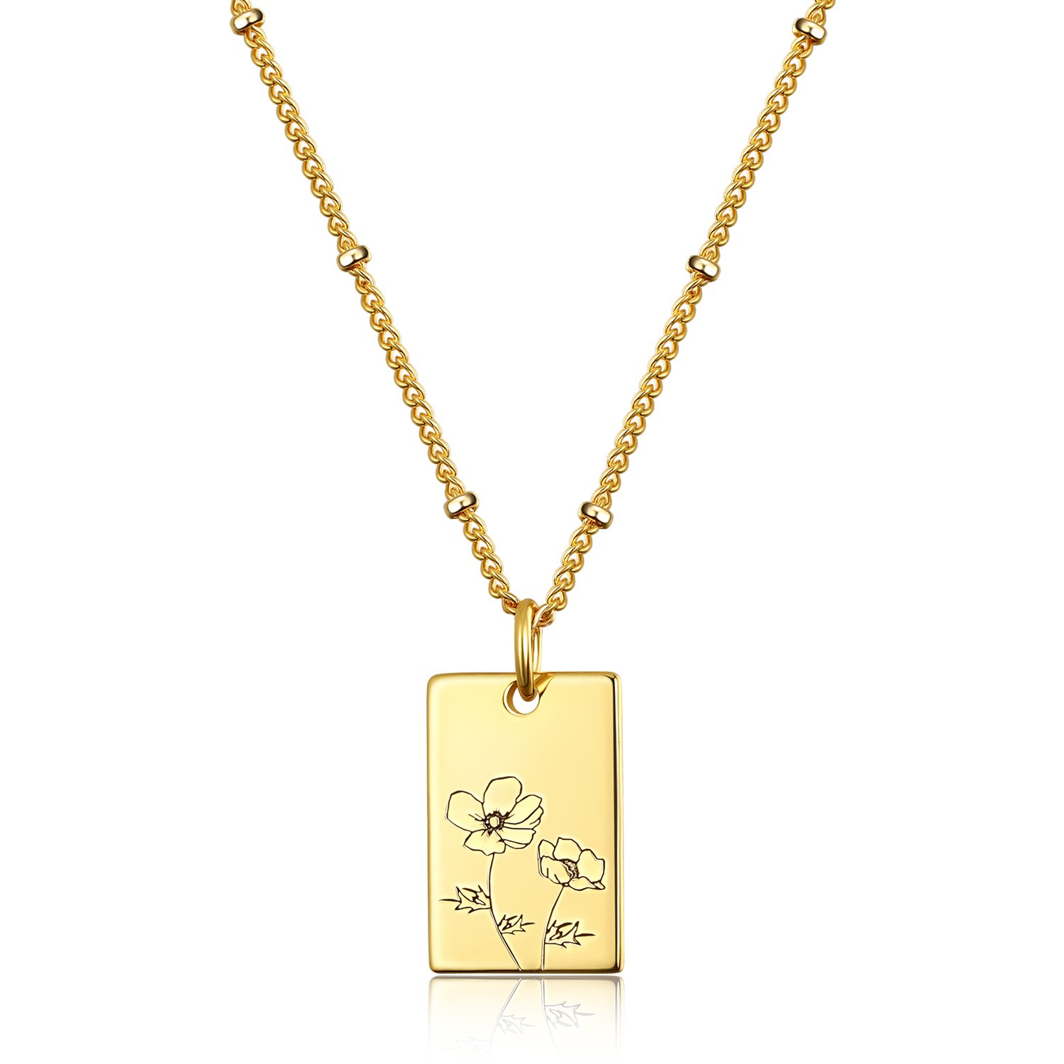 Birth Month Flower Necklace