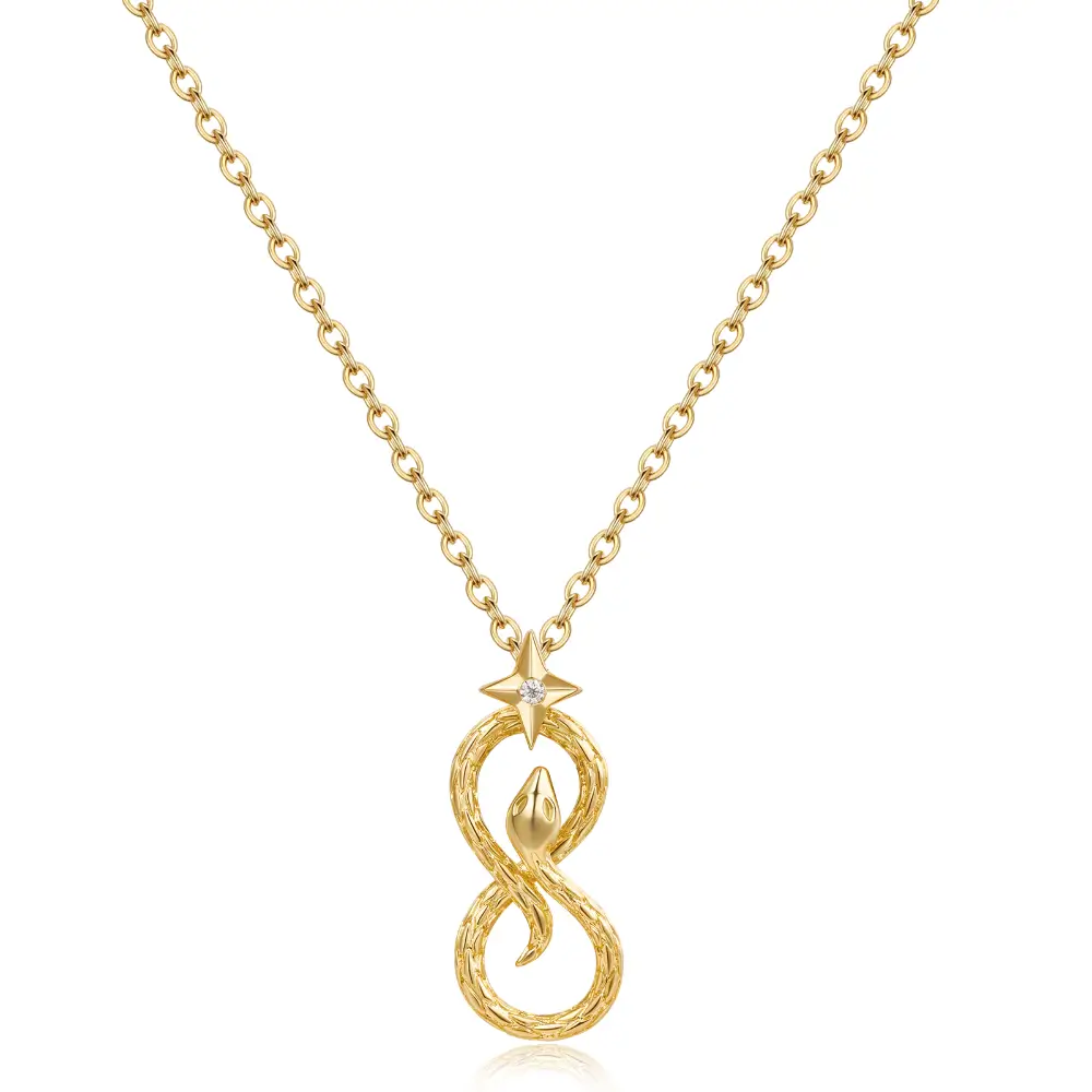 Dainty Gold Snake Necklace