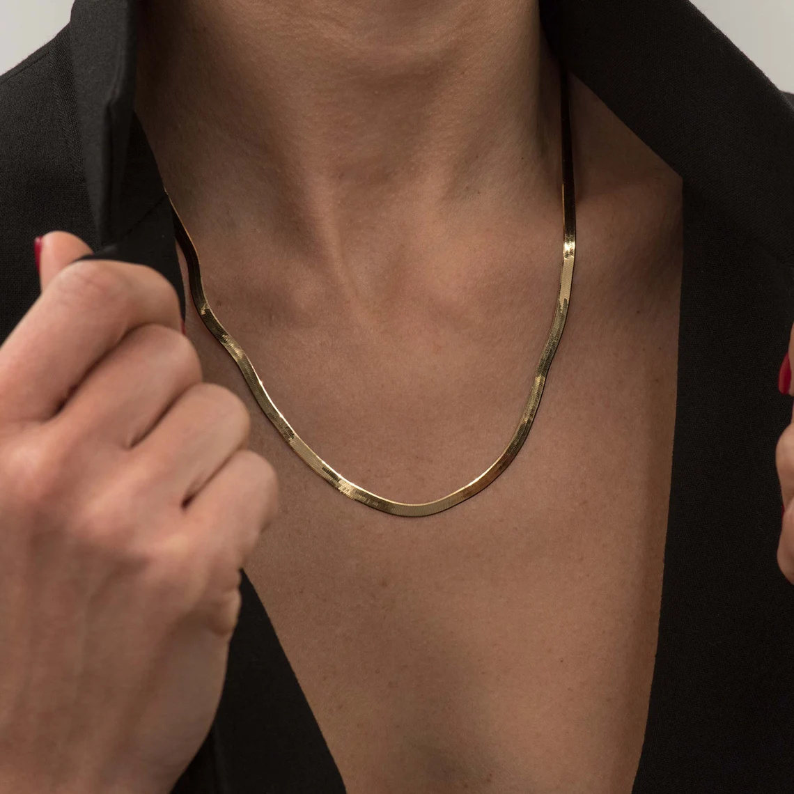 Gold Snake Chain Necklace