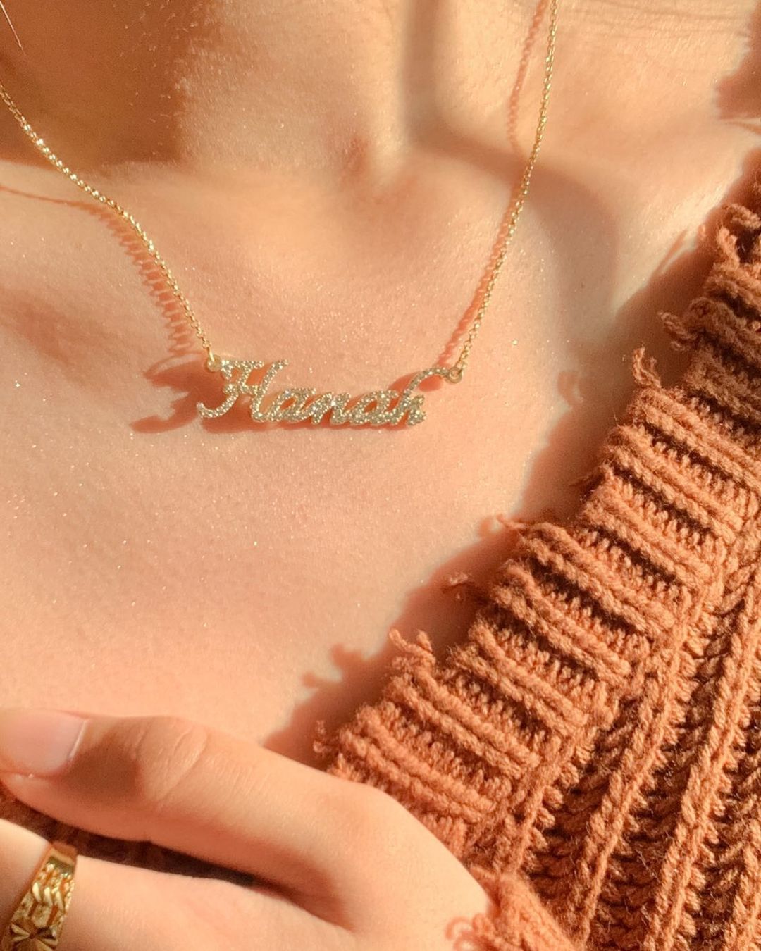 925 Sterling Silver Shining Nameplate Necklace