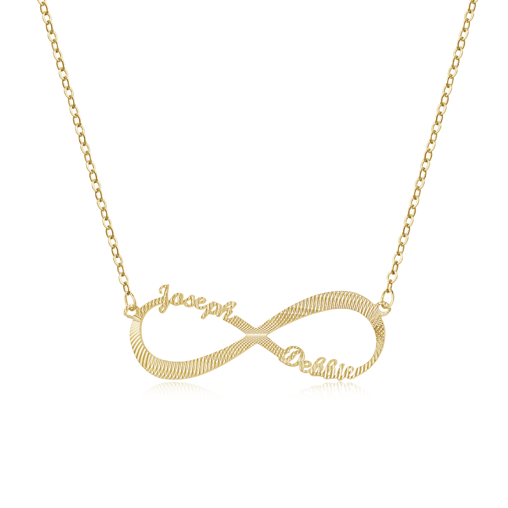 Infinity Necklace With 2 Names Personalized