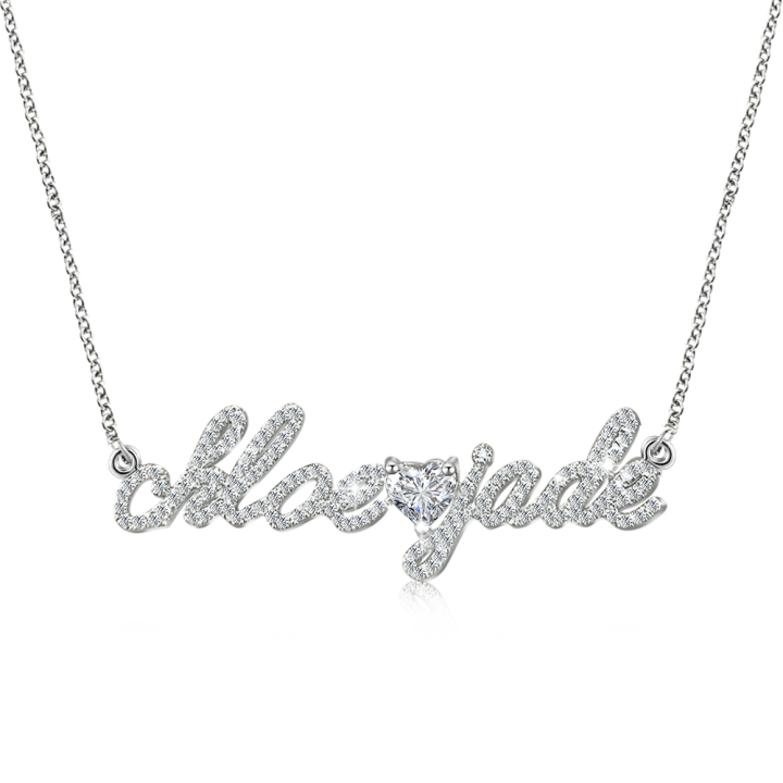 Custom Diamond Name Necklace - Joycenamenecklace