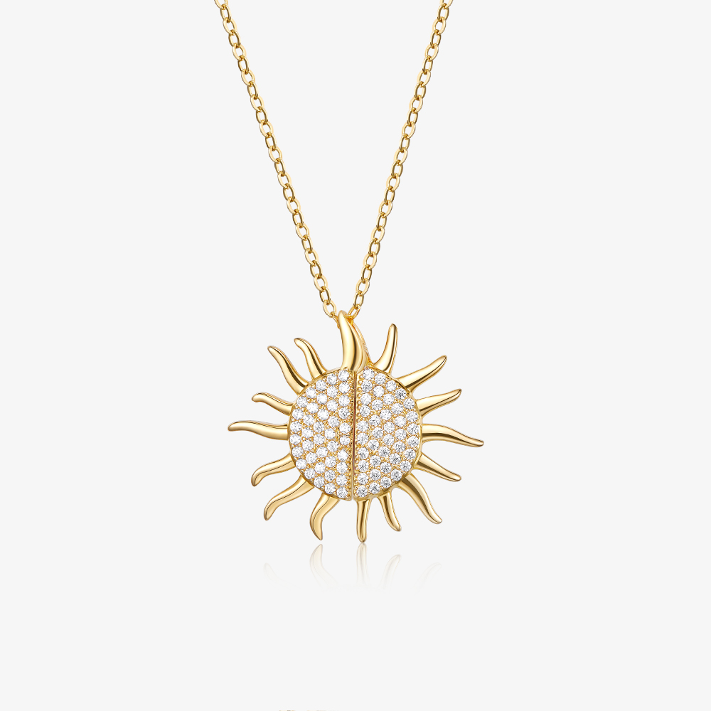Sun Flower Custom Photo Necklace