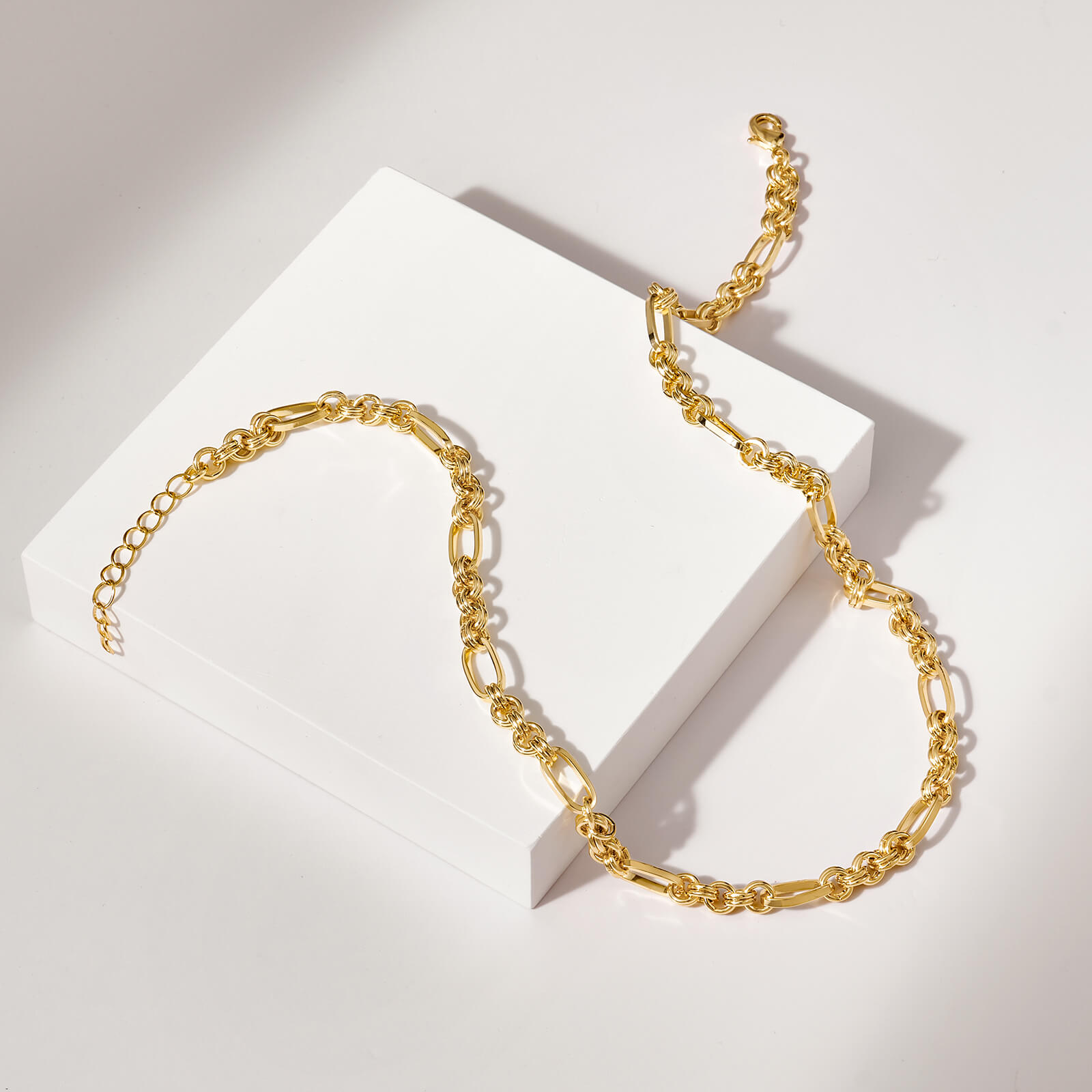  Flat Figaro Chain Necklace