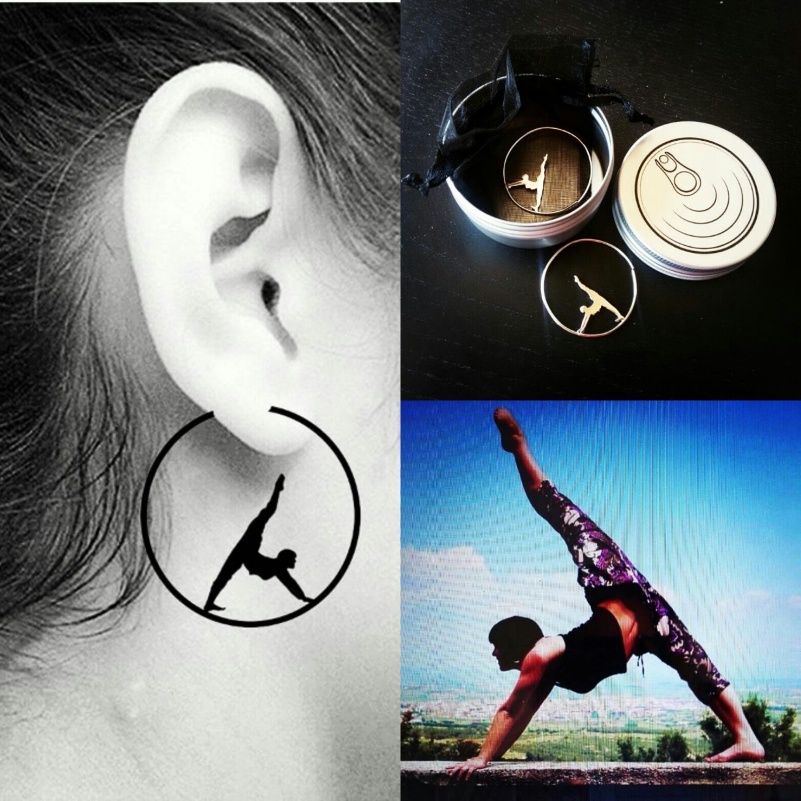 Personalized rhythmic gymnastic earrings