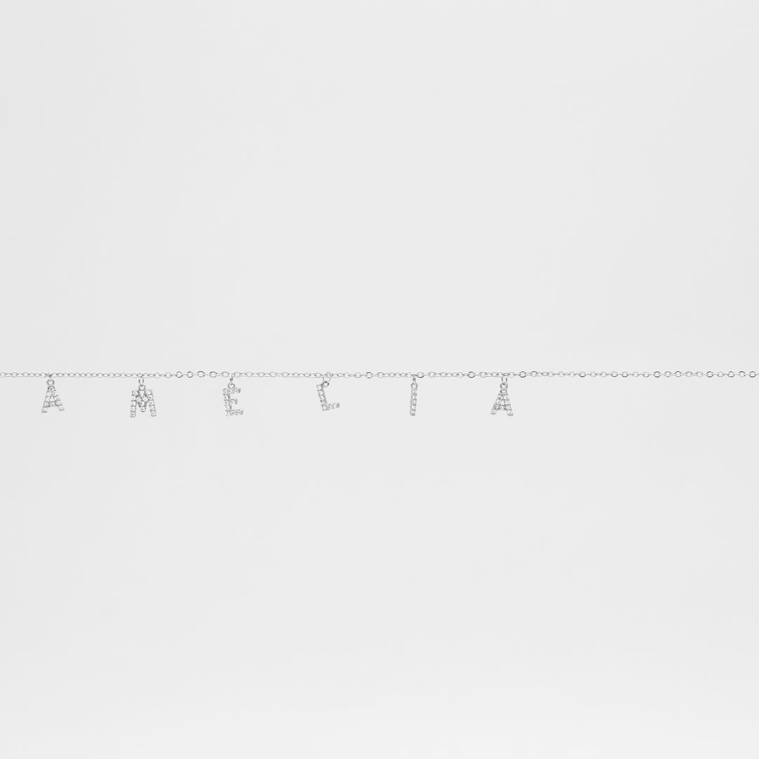 Spaced Custom Name Belly Chain