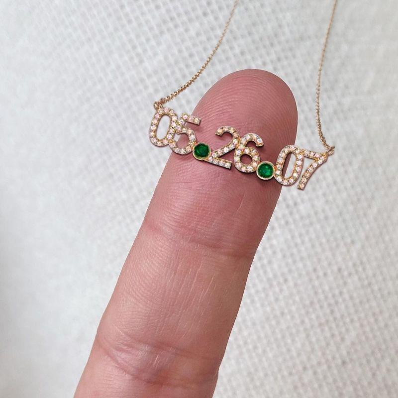 Adjustable Personalized Date Necklace