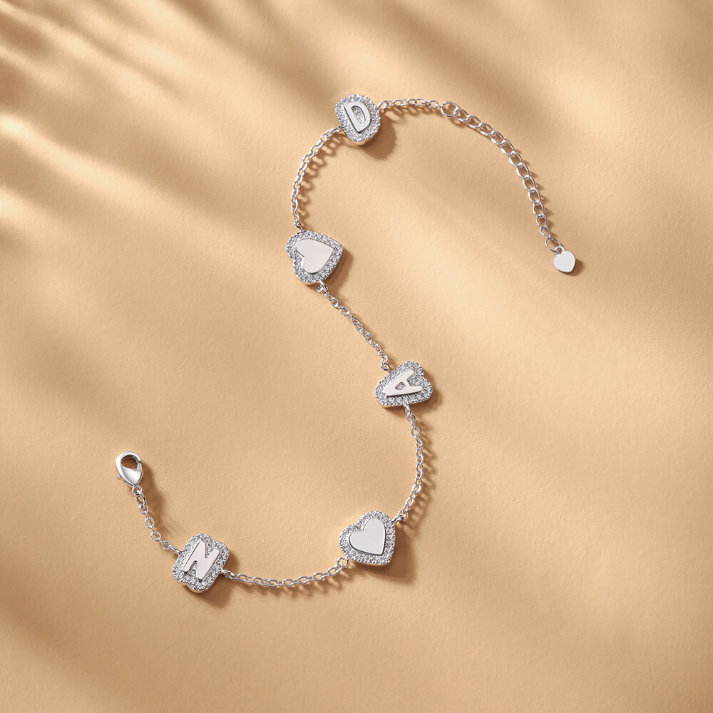 Unleash Your Style with Personalized Bubble Letter Charm Bracelet Buy