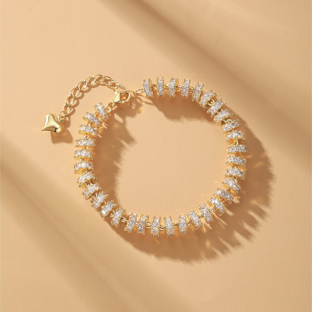 Clear Sparkle Spacer Charm Bracelet