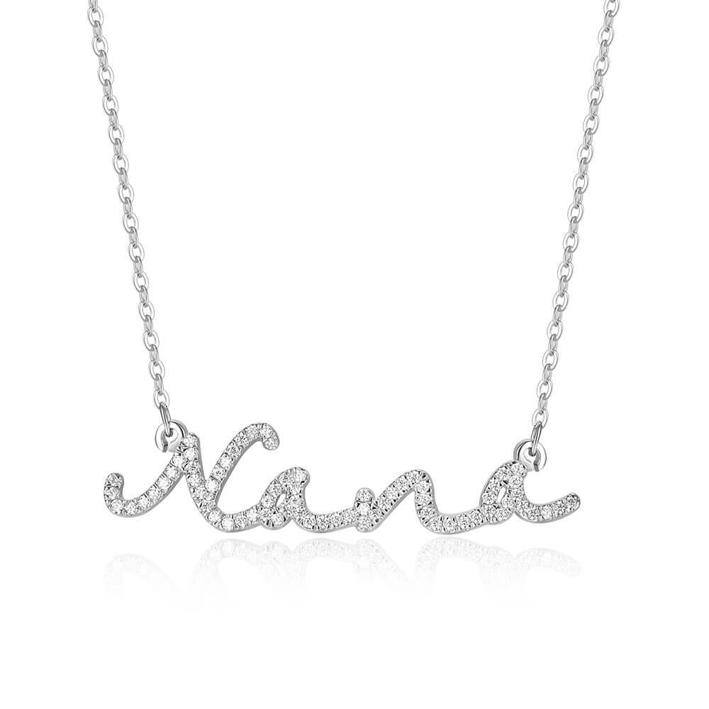 Customed Inlaid Zircon Name Necklace