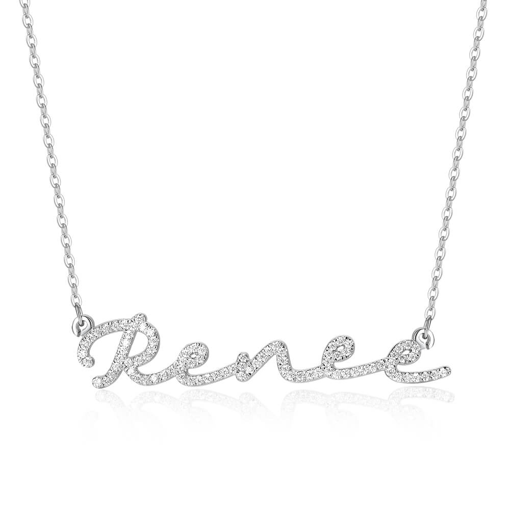 Customed Inlaid Zircon Name Necklace