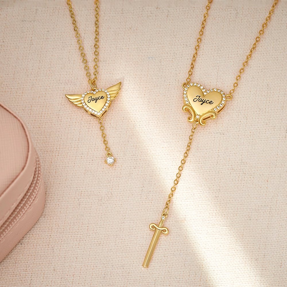 Joycenamenecklace Sword-Pierced Heart Pendant