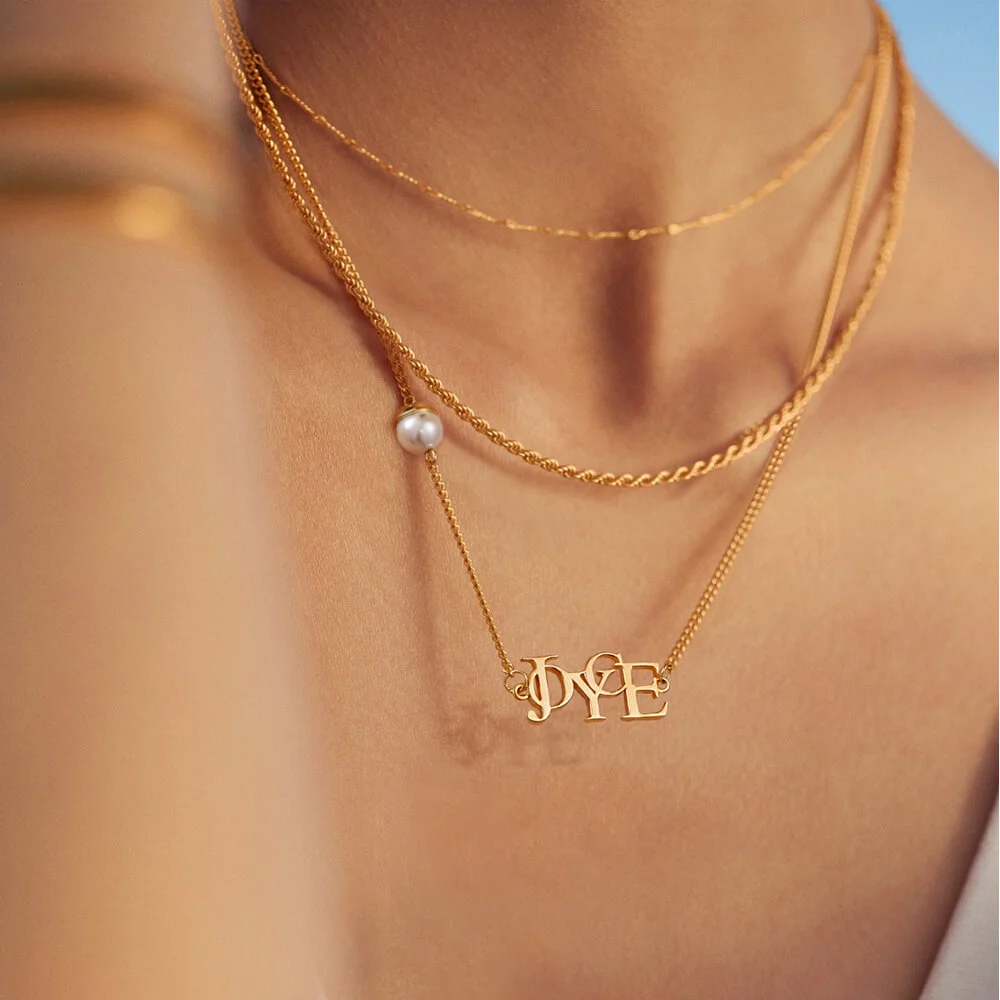 Personalized Carrie Name Necklace with Pearl