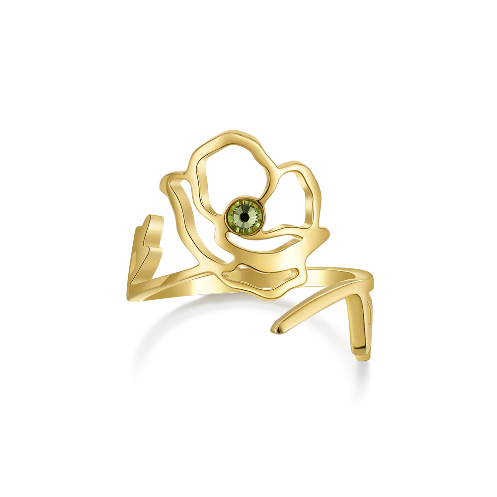 Handmade Birth Month Flower Ring 