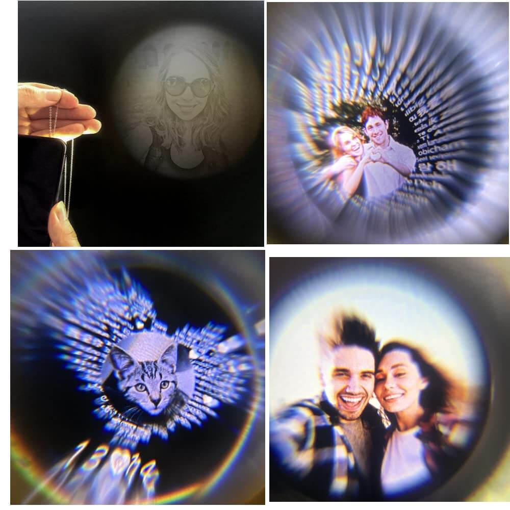 Personalized Circle Photo Projection Bracelet