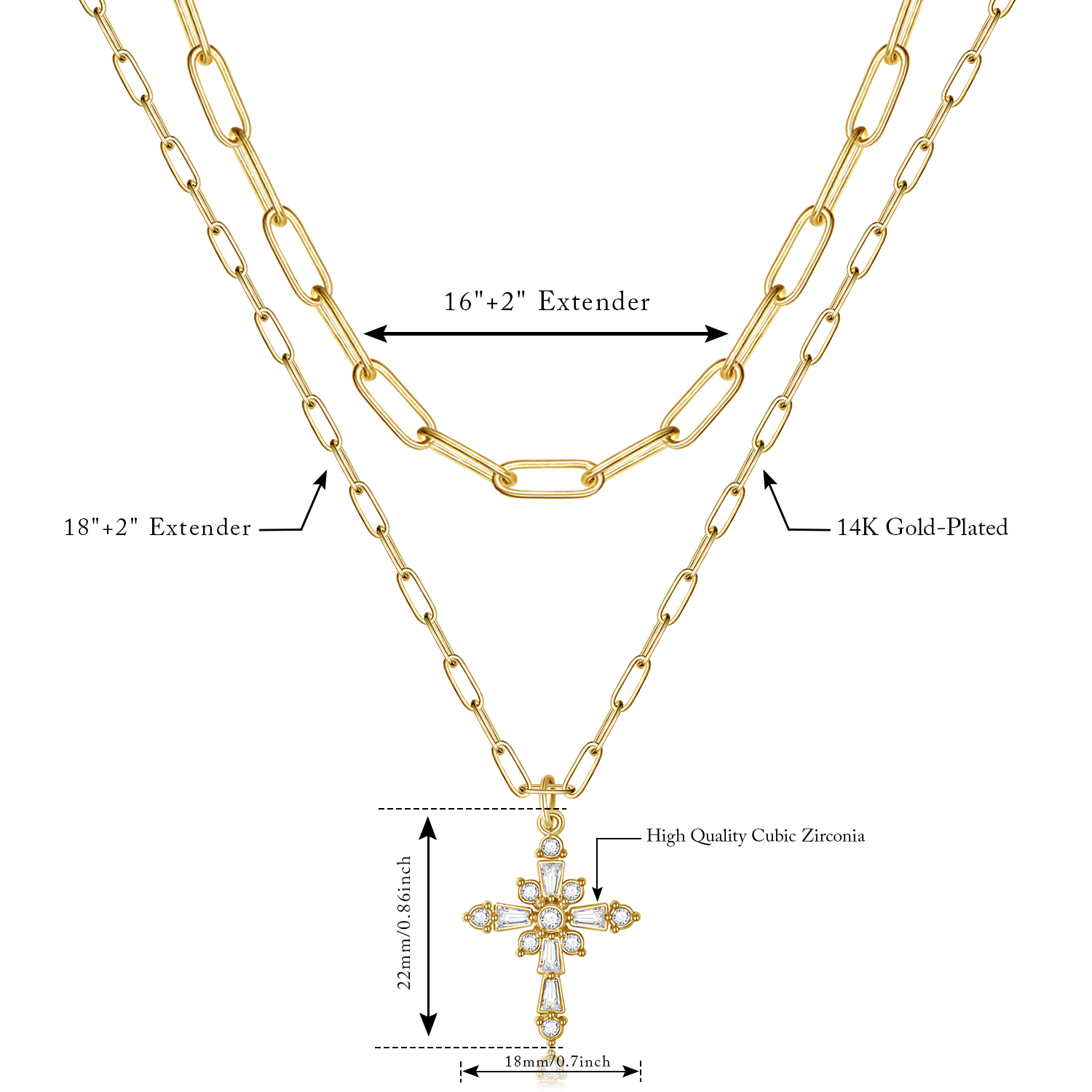 small cross necklace