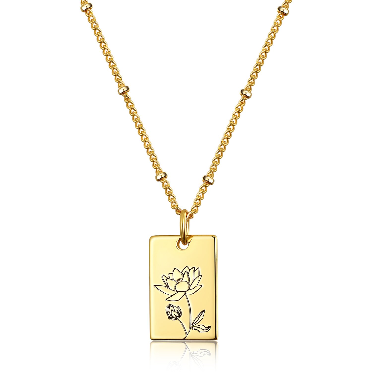 Birth Month Flower Necklace