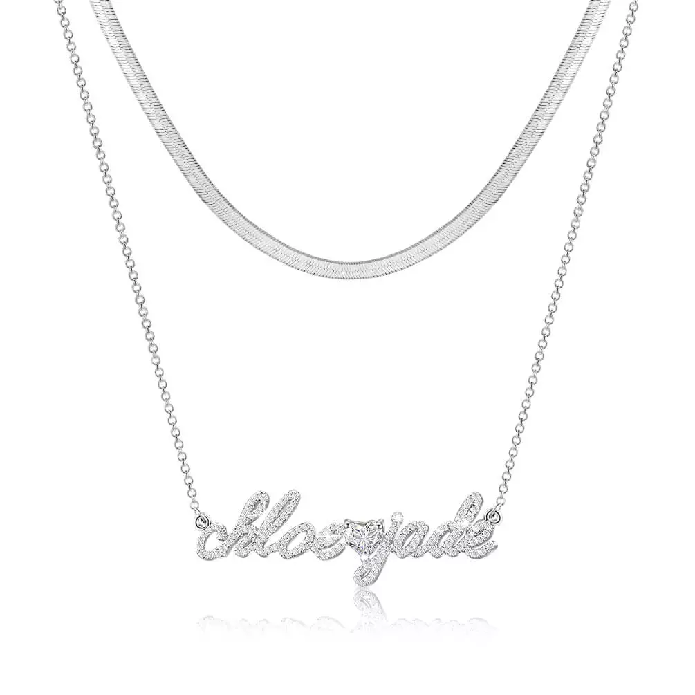 joycenamenecklace Layered Custom Couple Name Necklace