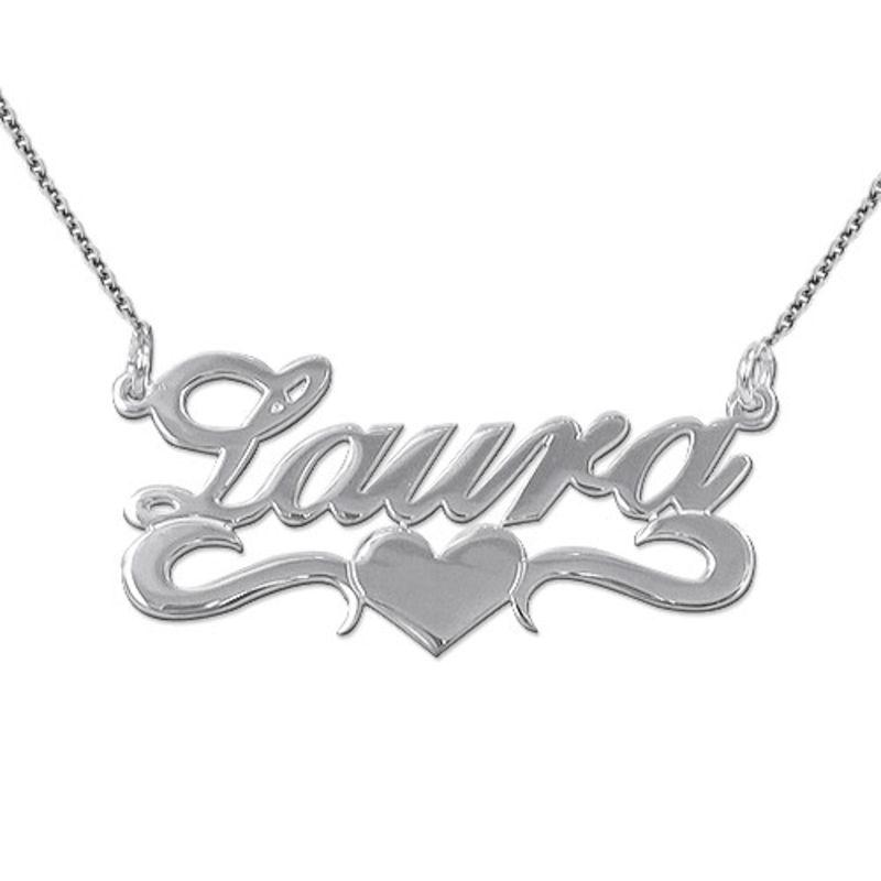 Gold Plated Middle Heart Name Necklace