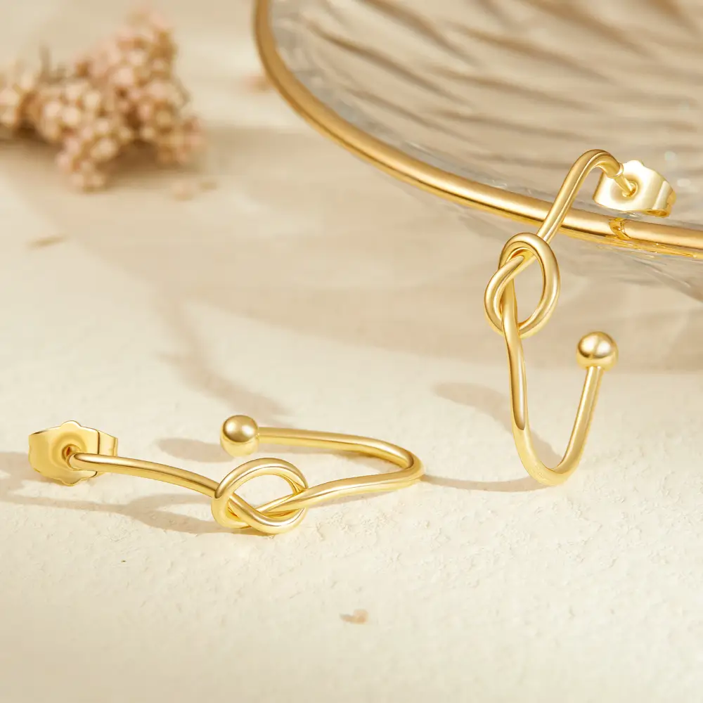 Gold Oval Hoop Earrings
