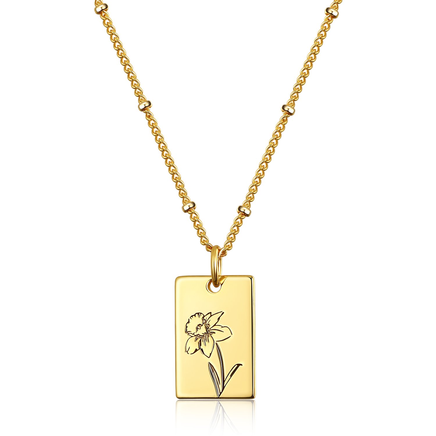 Birth Month Flower Necklace