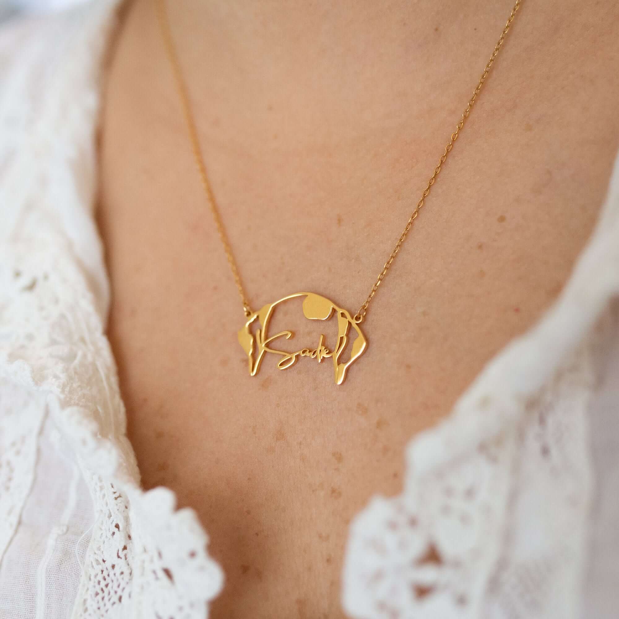 Personalized Dog Ears Necklace