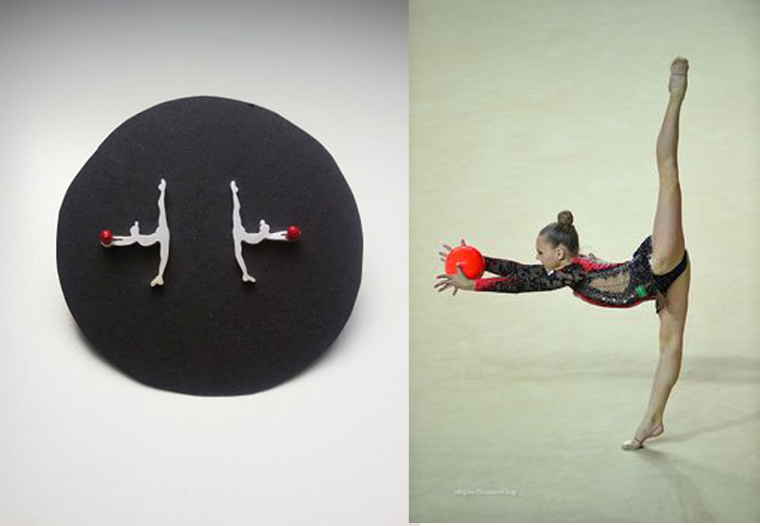 Personalized rhythmic gymnastic earrings