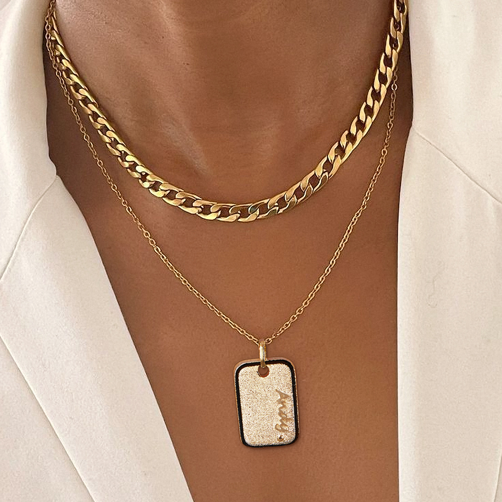 joyce name Tags Pendant Necklace for Men