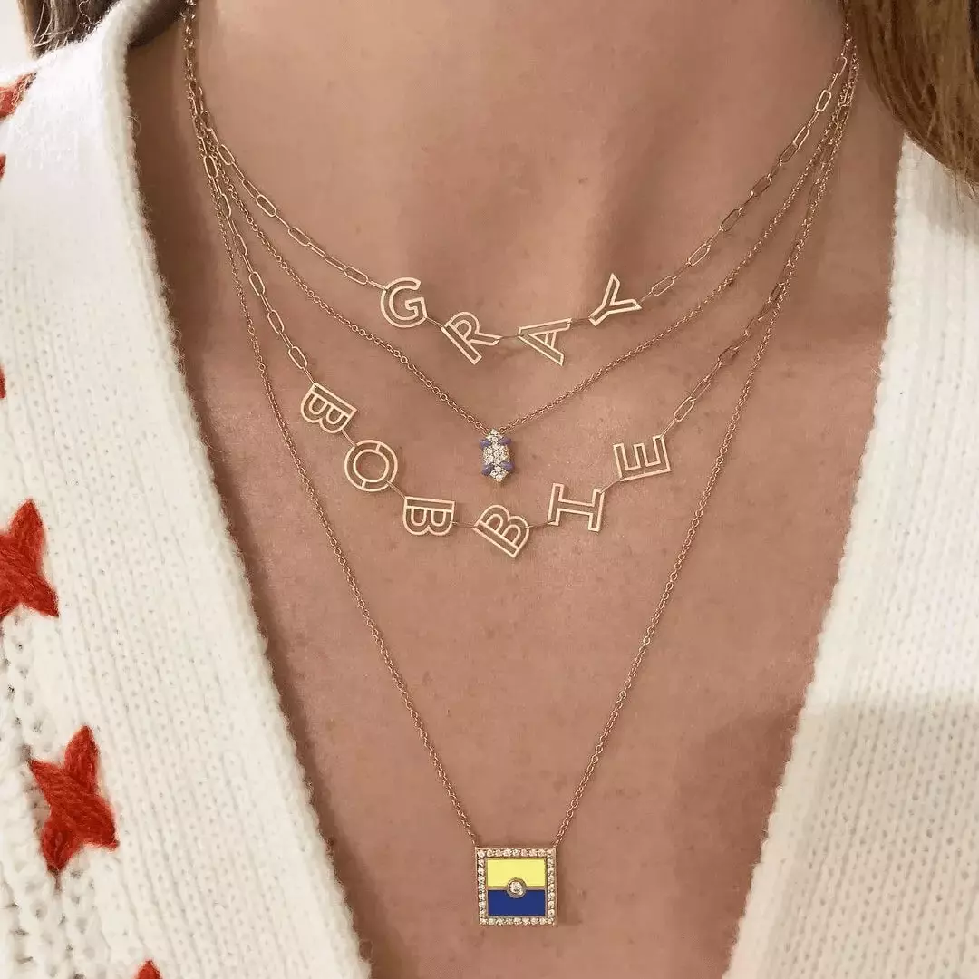 Hollow Name Necklace