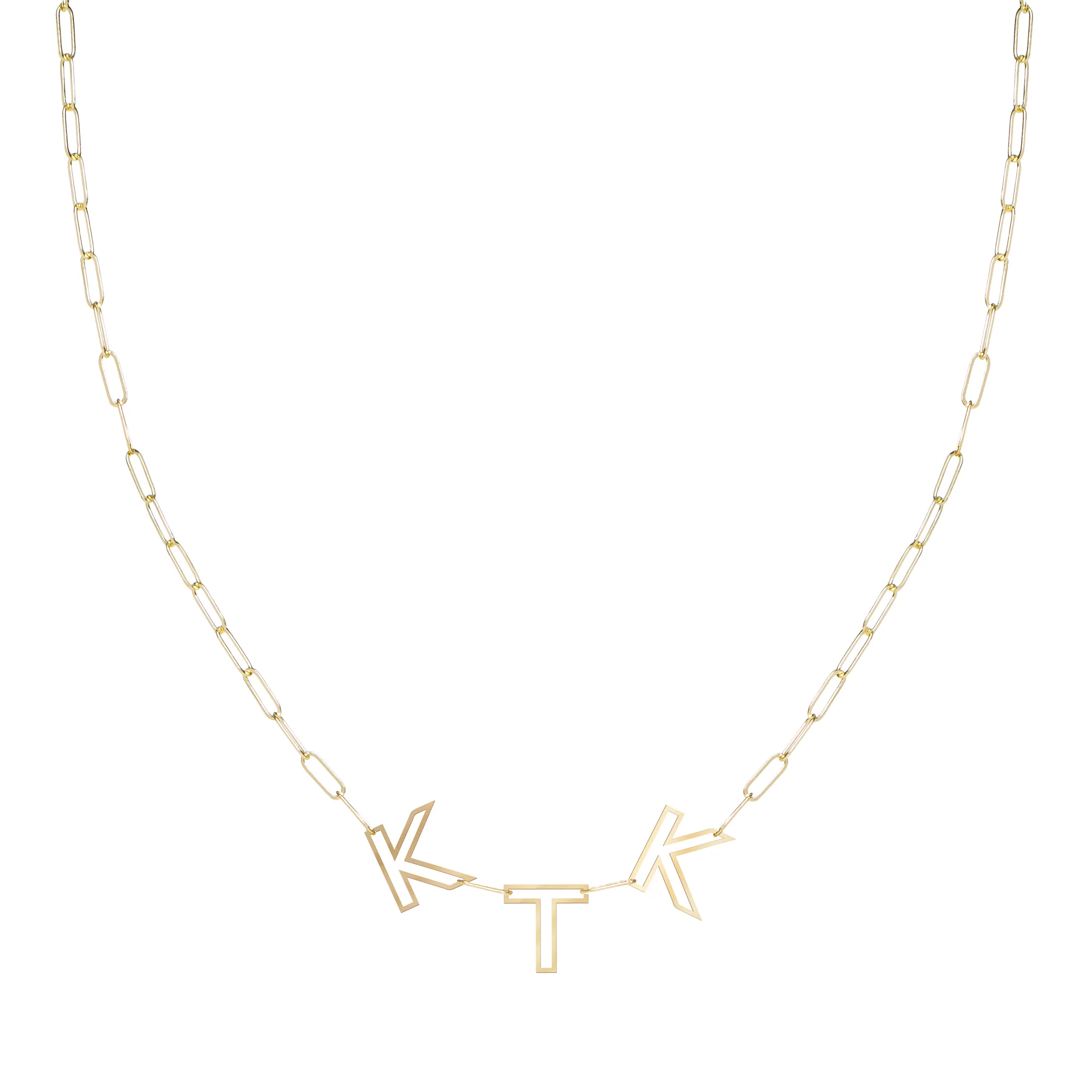 Hollow Name Necklace