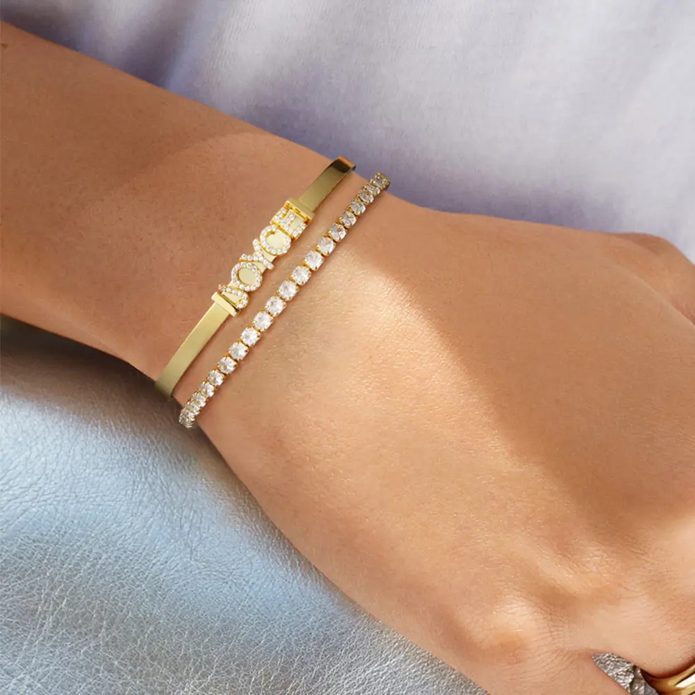 Shining Custom Cuff Bangle for Women