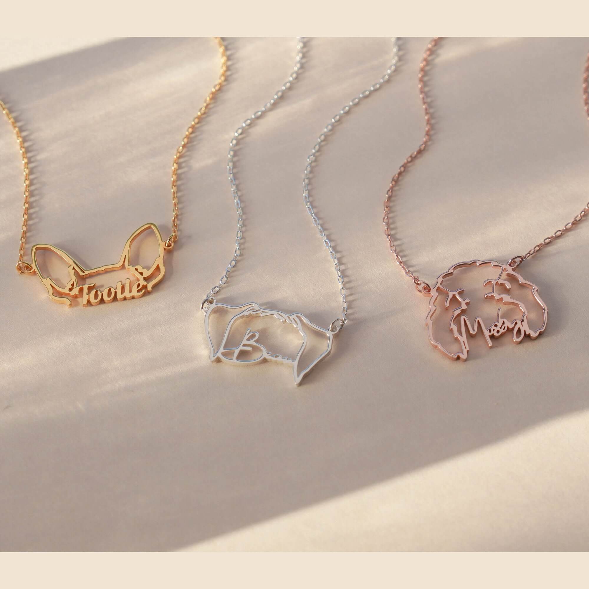 Personalized Dog Ears Necklace