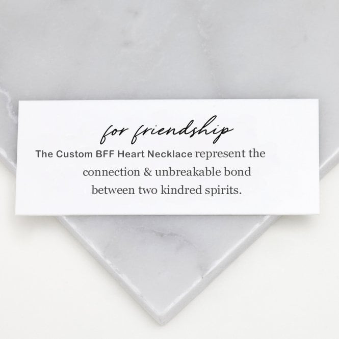 Custom Best Friends Mathcing Heart Necklace for 2