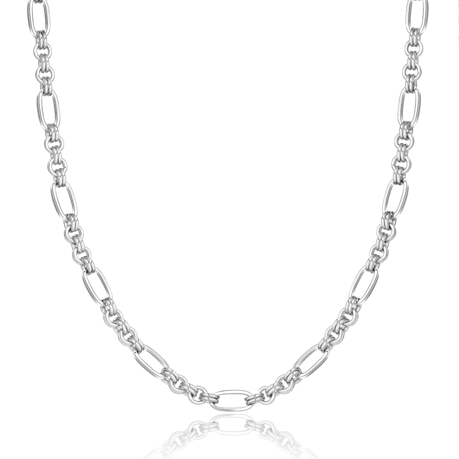  Flat Figaro Chain Necklace