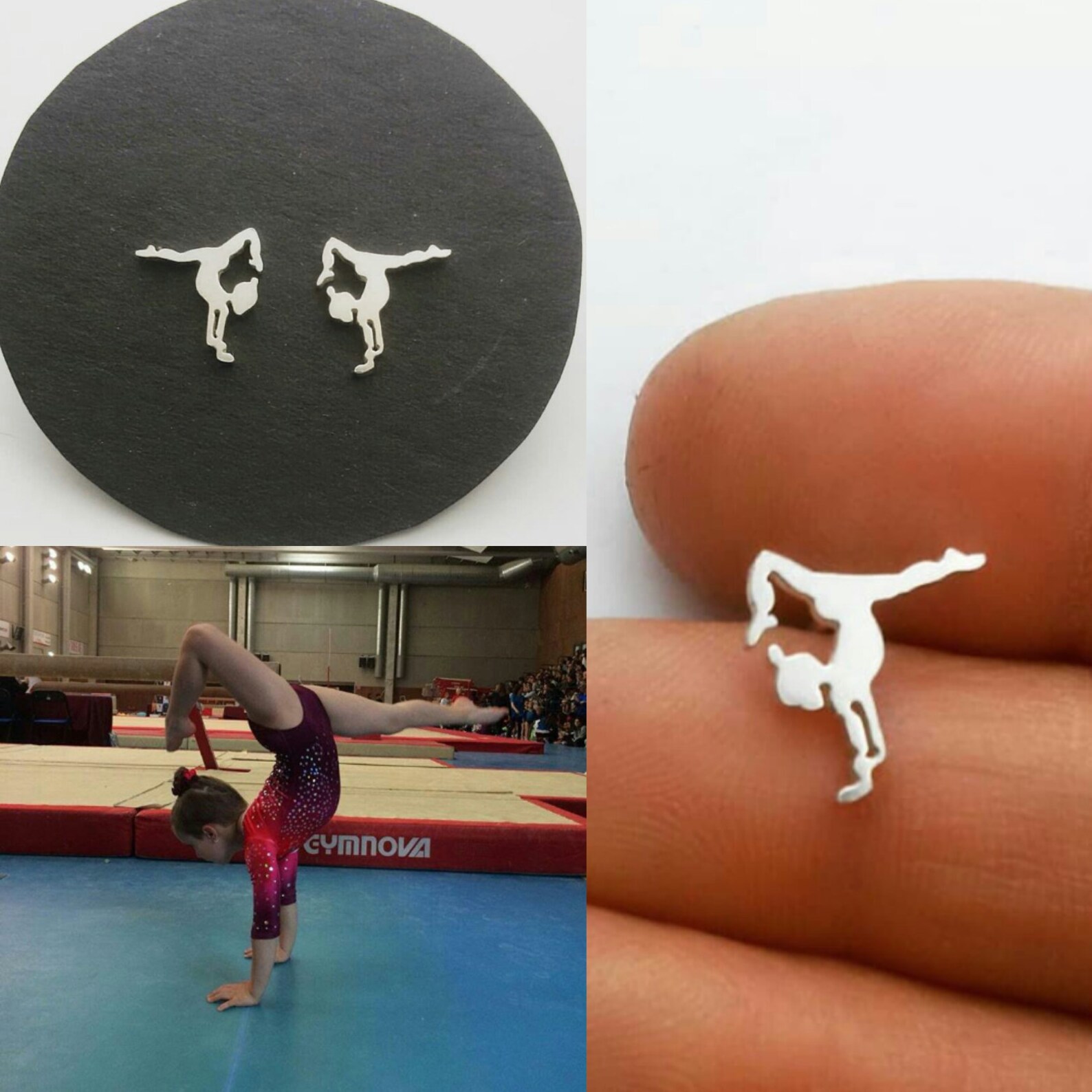 Personalized rhythmic gymnastic earrings