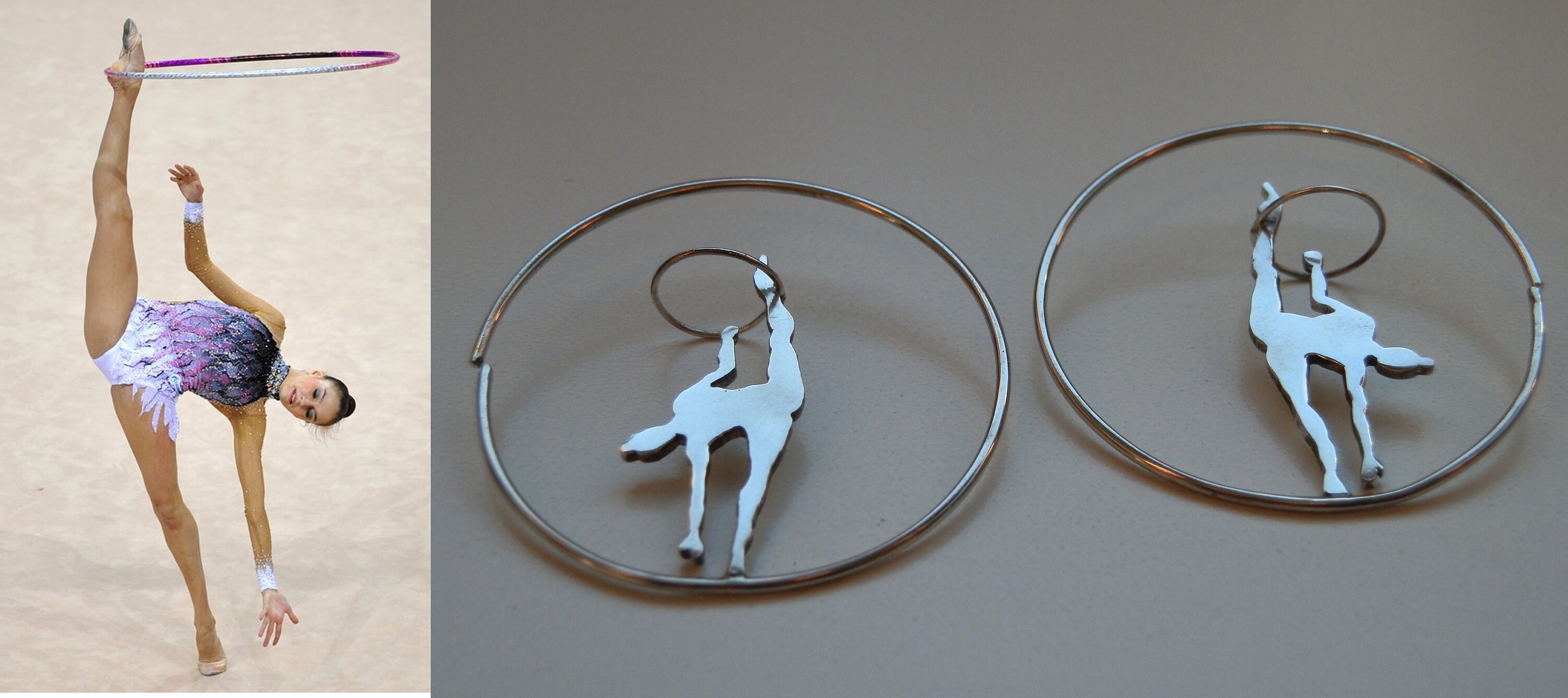 Personalized rhythmic gymnastic earrings
