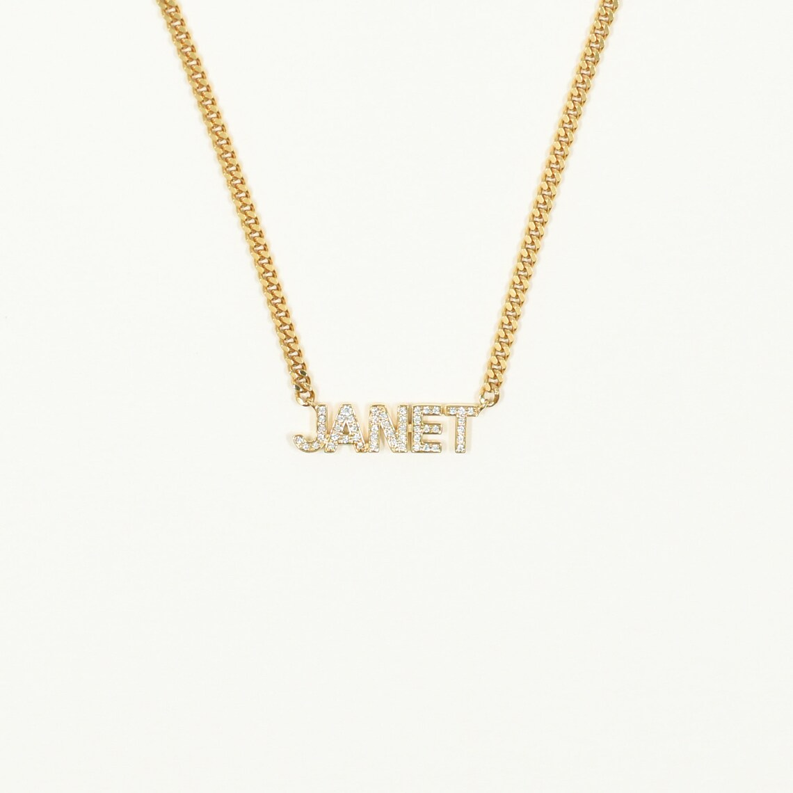 Custom Name Necklace With Cuban Chain