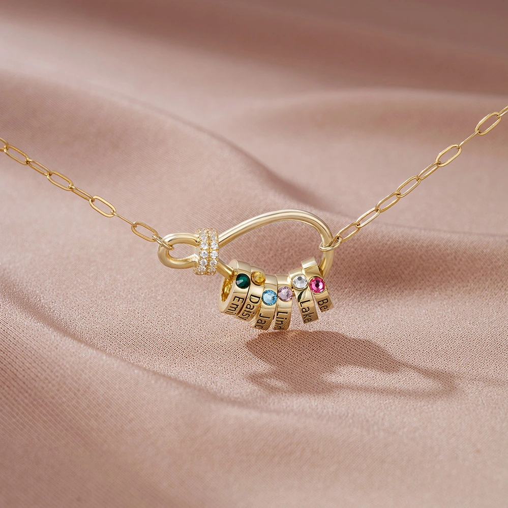 Birthstone Name Necklace
