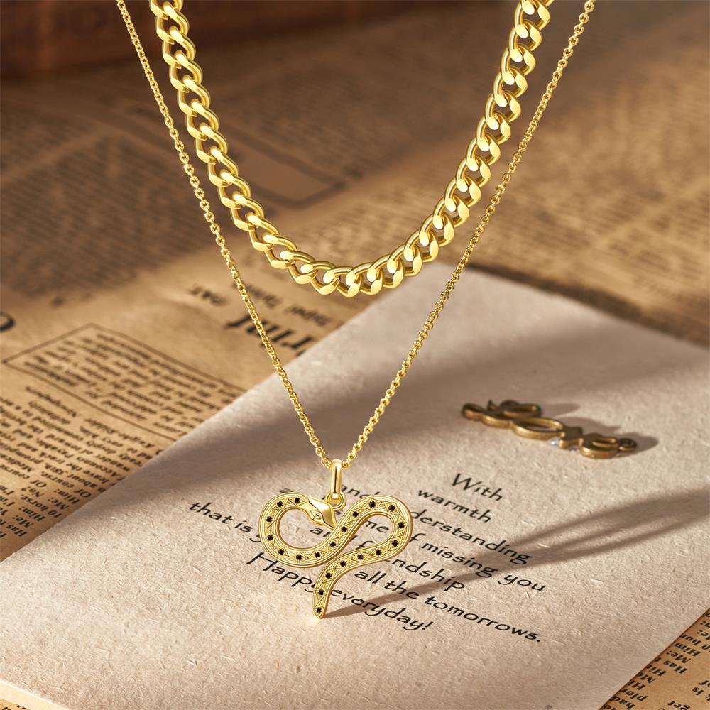 joycenamenecklace snake jewelry