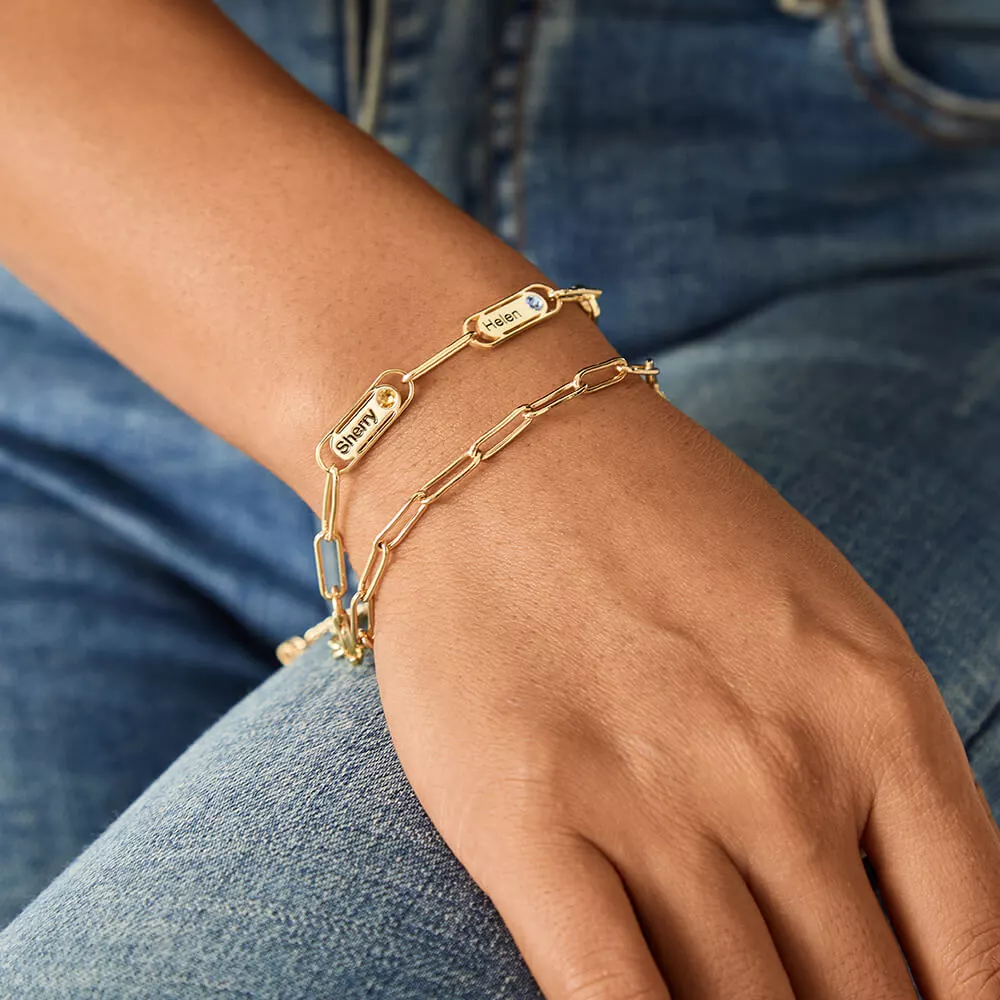 Personalized Bracelet With Name And Birthstone