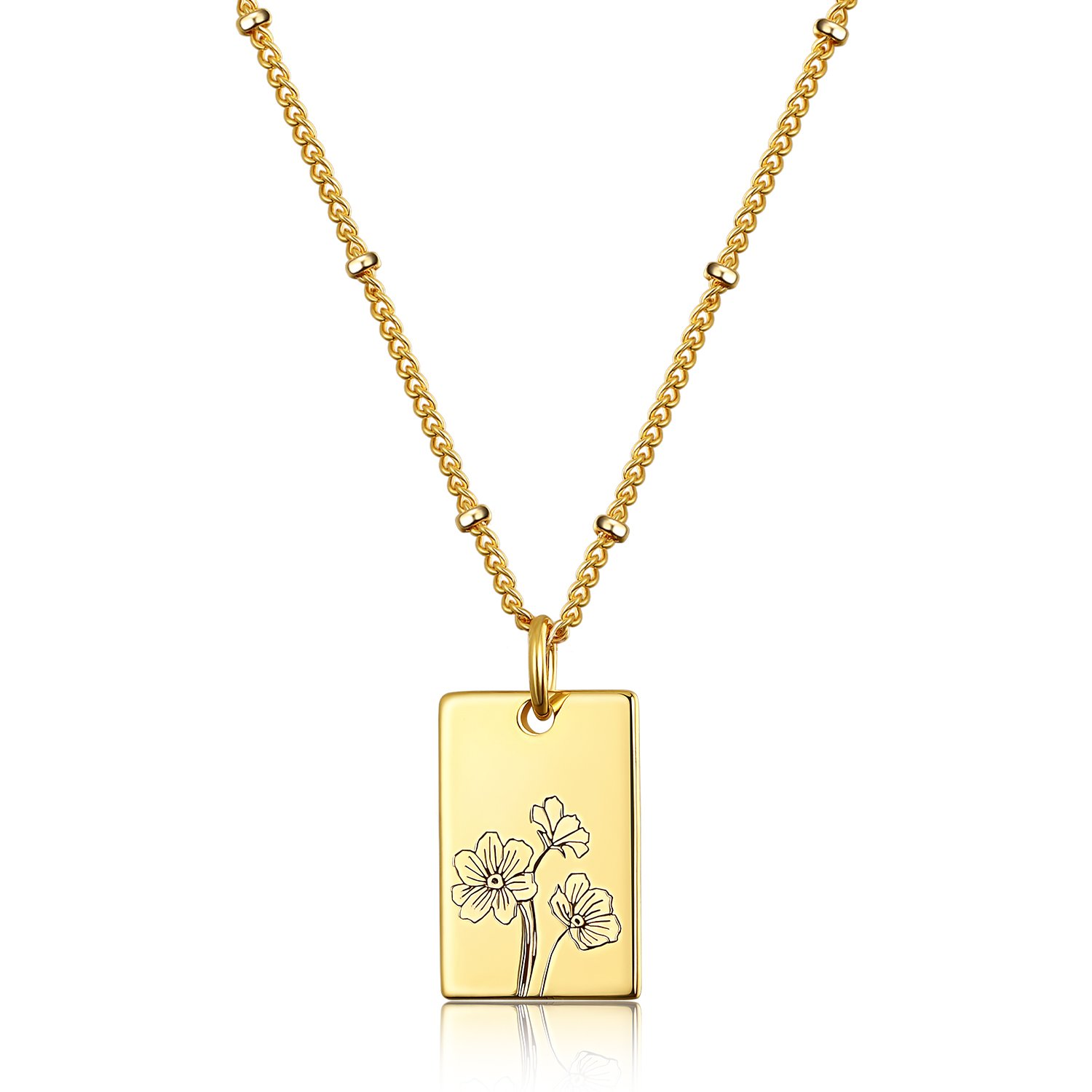 Birth Month Flower Necklace