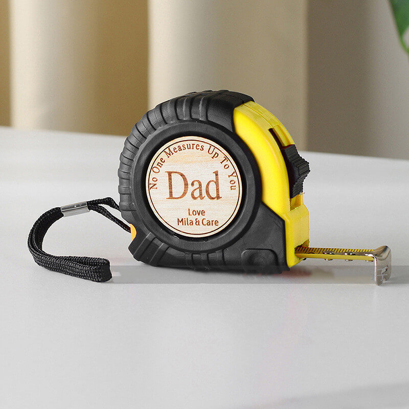 Father's Day Tape Measure Wooden Engraving - No One Measures Up