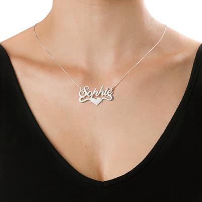 Gold Plated Middle Heart Name Necklace