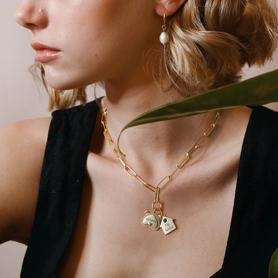 Bespoke Name ArrowAnd Love Heart Pendant Necklace