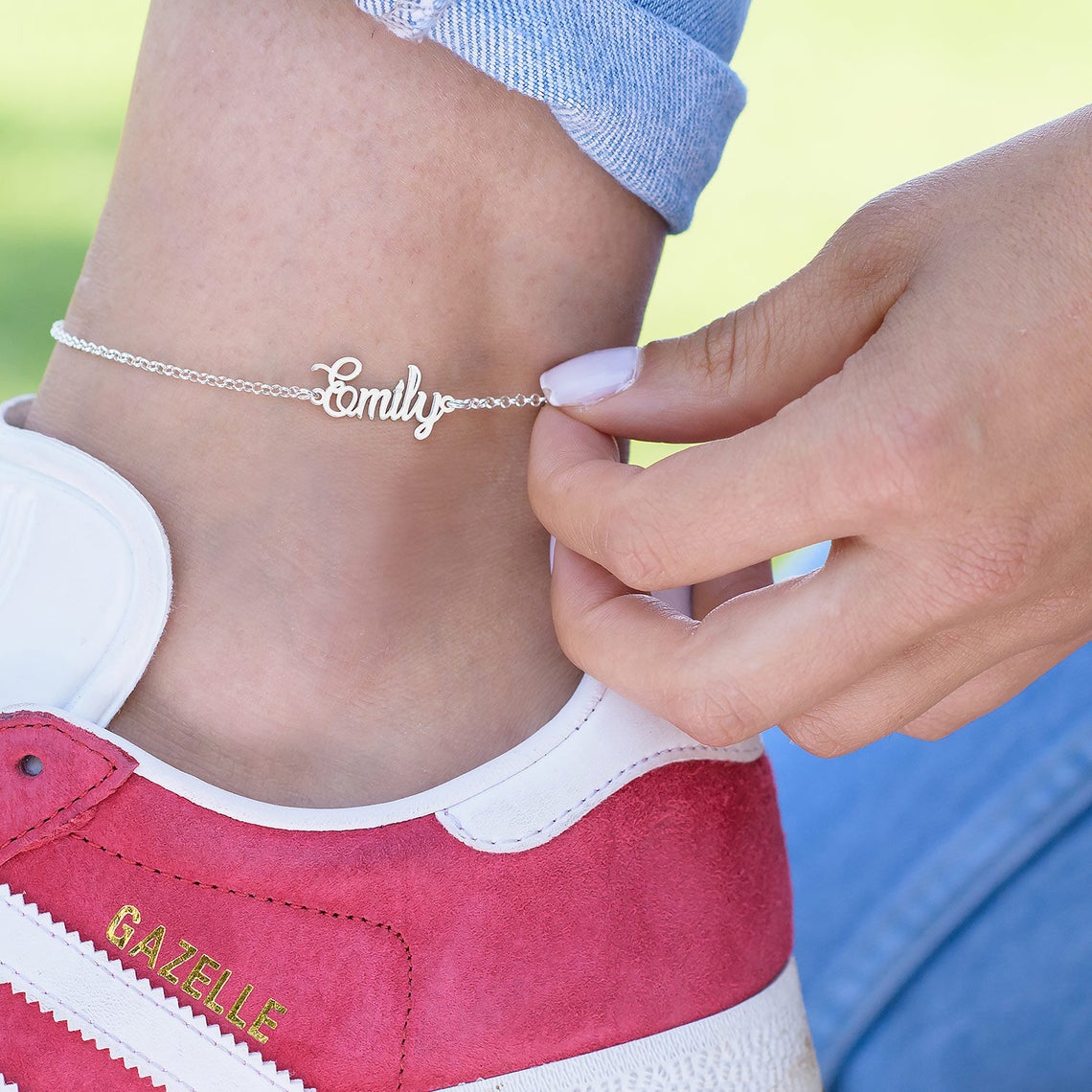 Simple Carrie Name Bracelet / Anklet