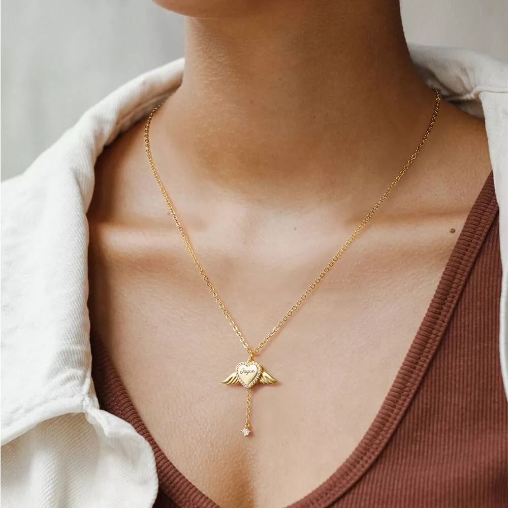 Joycenamenecklace guardian angel pendants